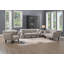 Chaise rembourrée Keley en gris et noir