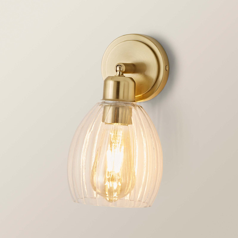 Alaynah Armed Sconce, 1, Brushed Gold