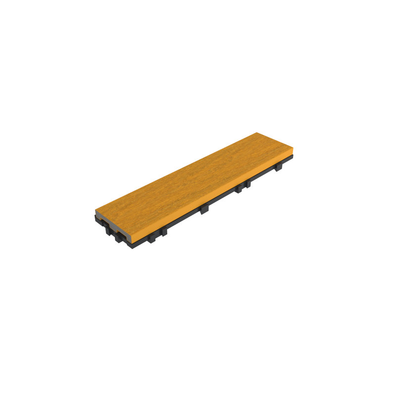 Carreau de terrasse à lattes simple en composite floride orange ultra rapide 12 po x 3 po UltraShield Naturale