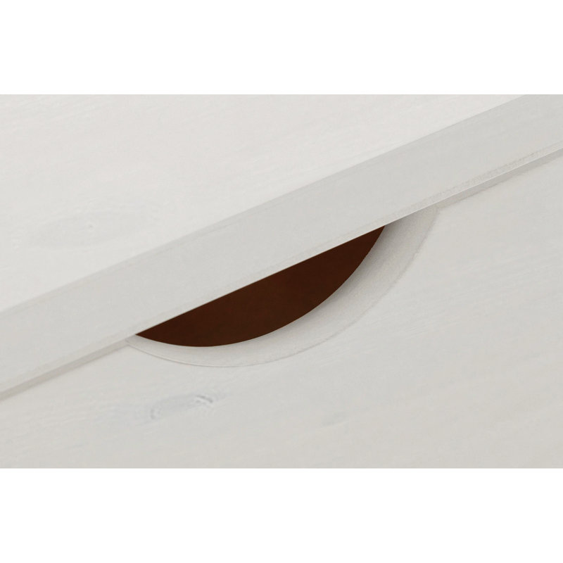 Waddell Solid Wood Writing Desk, White, White, 80cm H x 100cm W x 50cm D