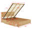 Lit plateforme avec rangement en dessous et 2 tiroirs, cadre de lit de rangement relevable en bois avec tête de lit-2041421902
