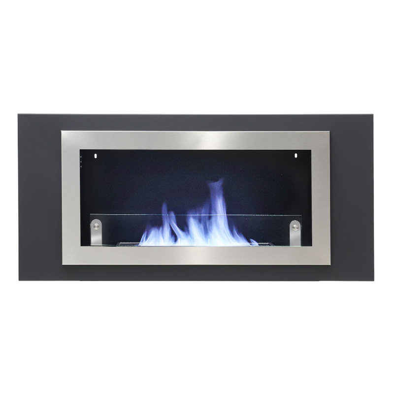 Metro Lane 114.5cm W Black Electric Fireplace
