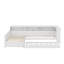 Lit plateforme simple en L en bois avec lit gigogne et tiroir-1985983454