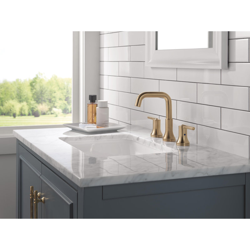 Two Handle Widespread Bathroom Faucet, Champagne Bronze