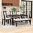 Averielle 6-Piece Kitchen Dining Table Set, Rectangular Table, 4 High-Back Tufted Chairs and 1 Bench-218097523
