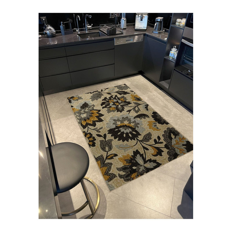 Tapis décoratif floral Floral Rose, Tapis de couloir 3 pi 3 po x 9 pi 10 po