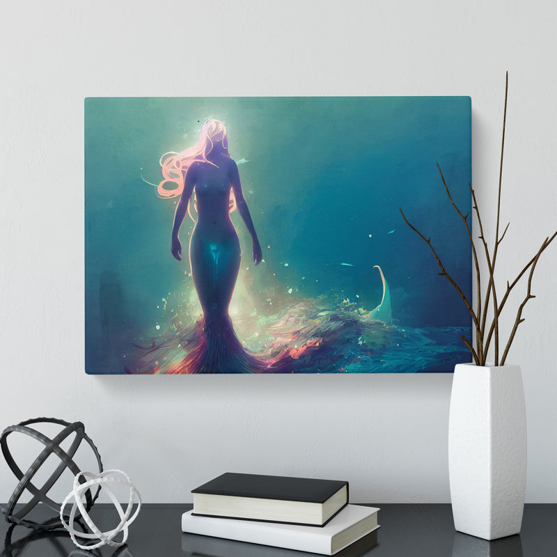 Fantastic Mermaid - Wrapped Canvas Print, 35cm H x 50cm W x 3cm D