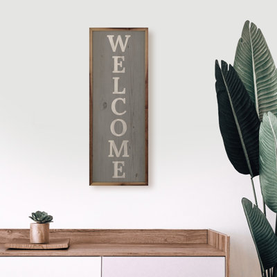Welcome Distressed Gray