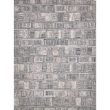 Naturals Hand Tufted Geometric Area Rug in Charcoal/Ivory/Silver