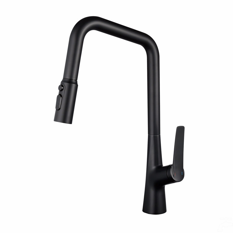 Kitchen Faucet 3 Function 360 Sprayer One Touch Switching Fastconnect​, Matte Black