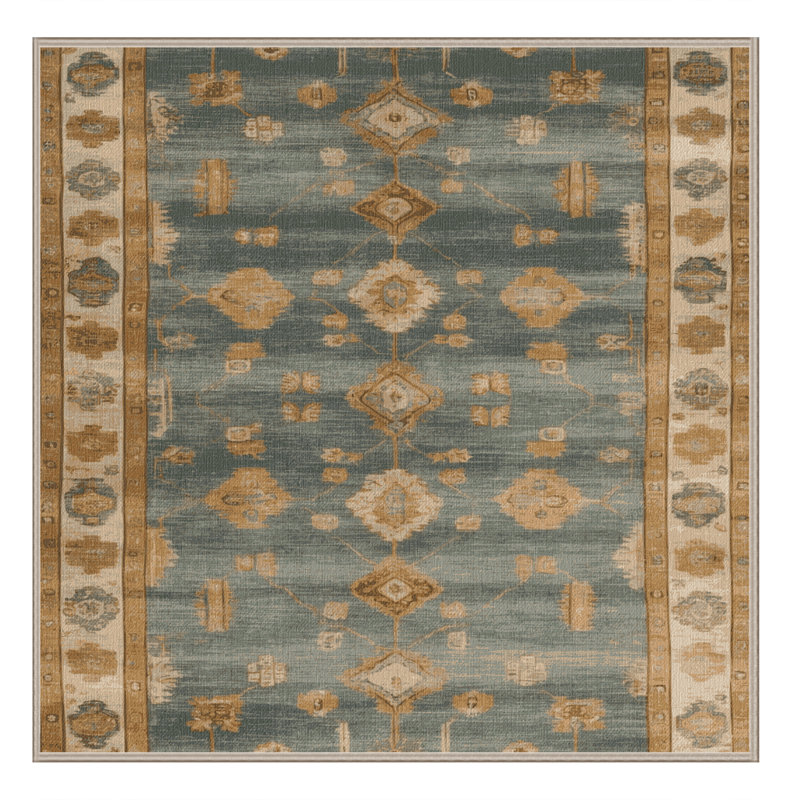 Tapis beige surteint lavable à la machine, Carré 7 pi
