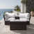 Coussin beige / structure espresso