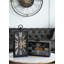 Decorative Black and Gold Roman Numeral Table Clock, Home Decor Gear Clock, 21" x 10"