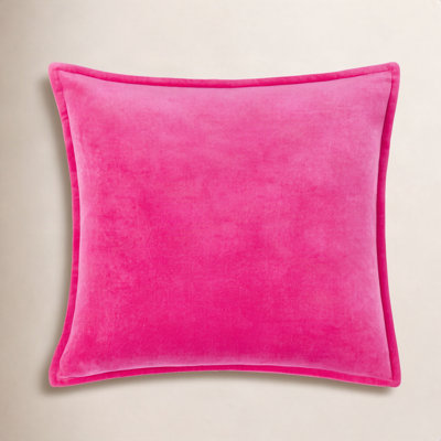 Edgar Square Cotton Velvet Throw Pillow