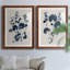 Bleu marine et feuilles de lin II - ensemble de 2 reproductions d'art sur papier encadré-1462973633-1462973658