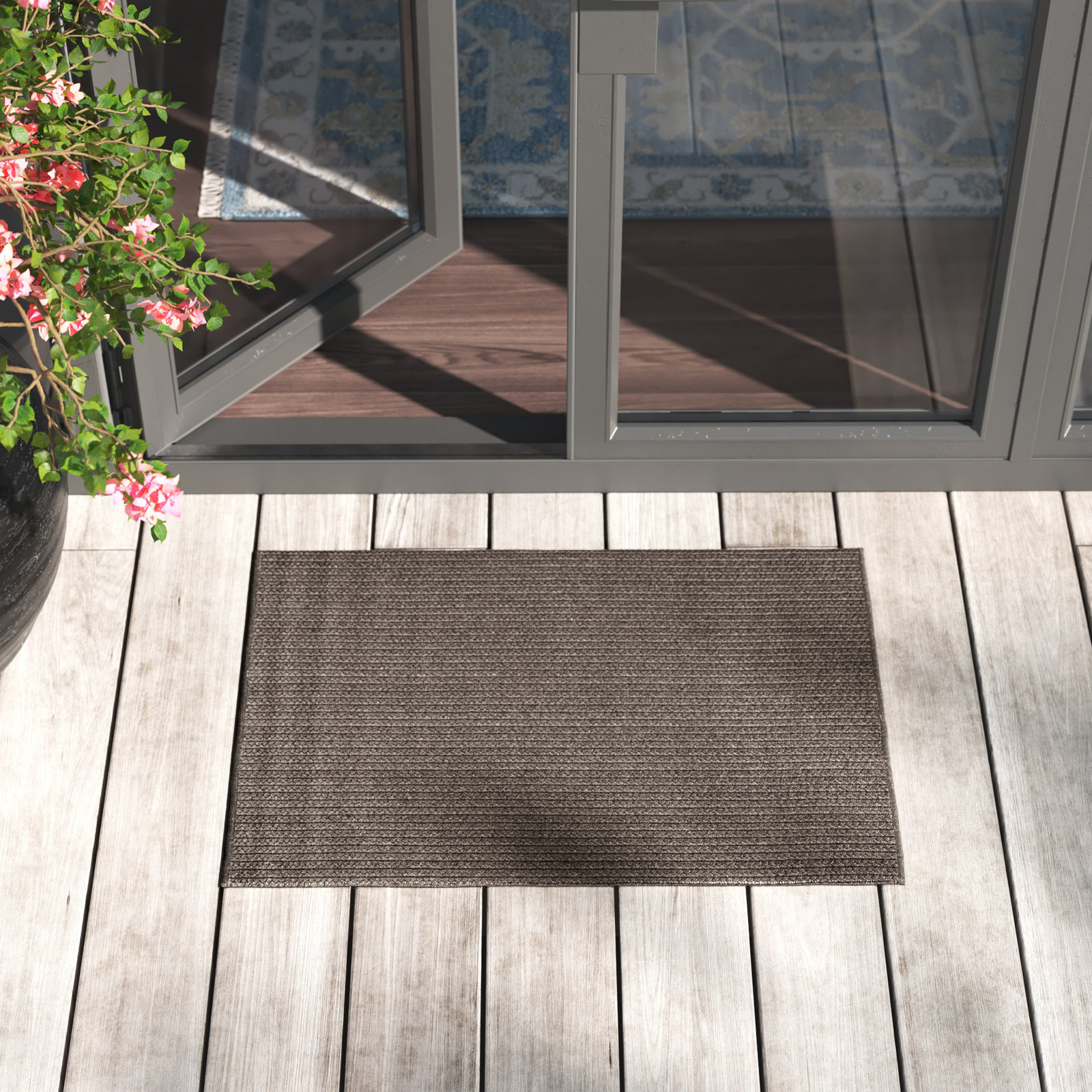 Cullen Handmade Gray Indoor/Outdoor Rug, Rectangle 2' x 3'