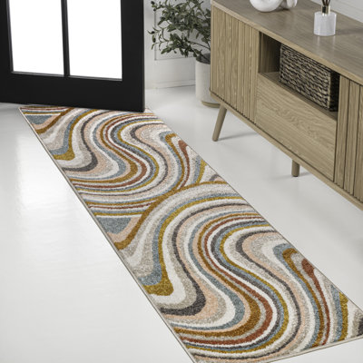 Tapis rouge / beige / bleu Albarado