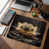 Art de lotus noir et or