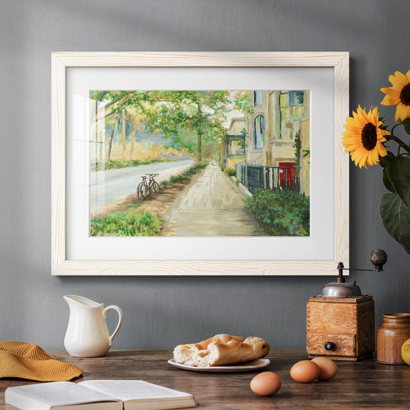 Sunny Side of the Street - reproduction de cadre photo unique, Blanc, H 28 po x l 42 po x P 1,5 po