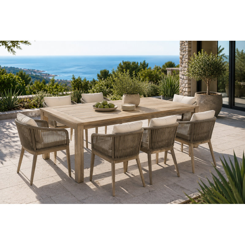 Table de salle à manger Joly, H 30 po x l 87 po x P 40 po, Teck