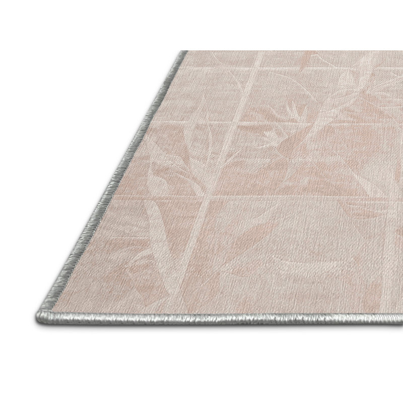 Tapis beige lavable à la machine, Rectangle 4 pi x 6 pi