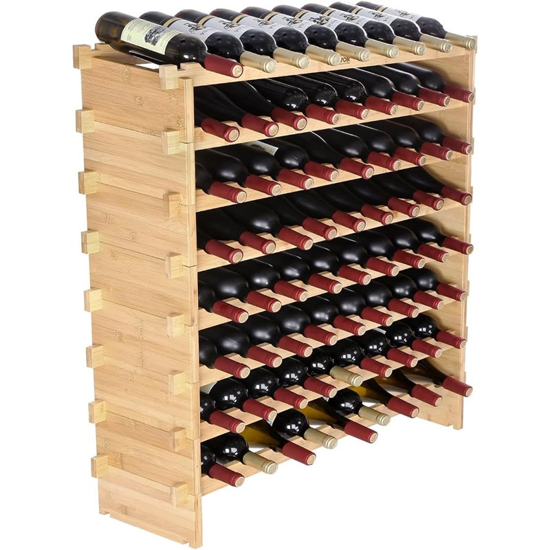 Support à vin empilable modulaire, 72 bouteilles à 8 niveaux, ...