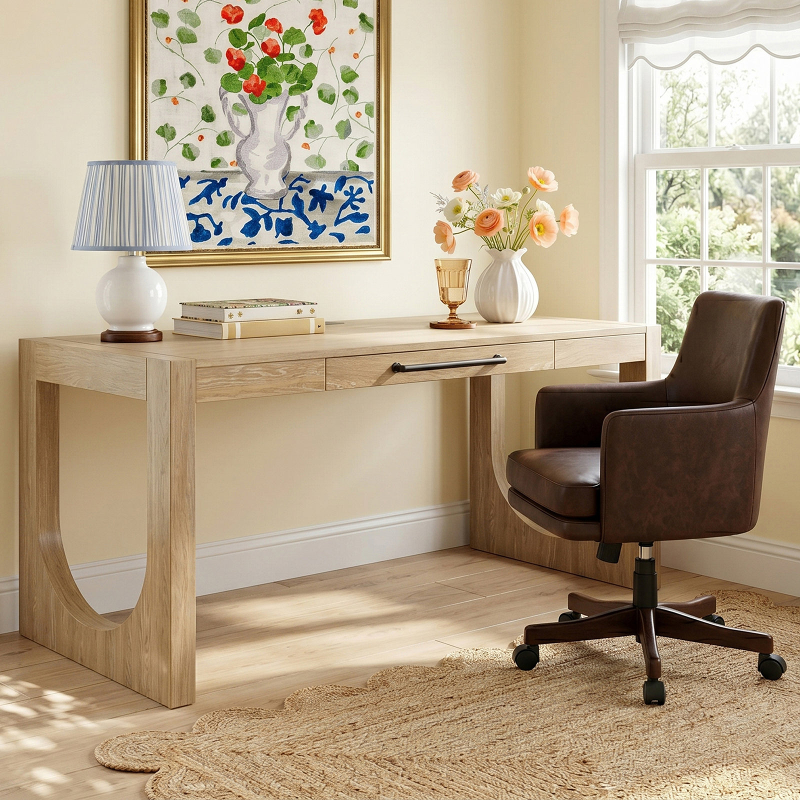 Fitzgerald 60 " Oak Writing Desk