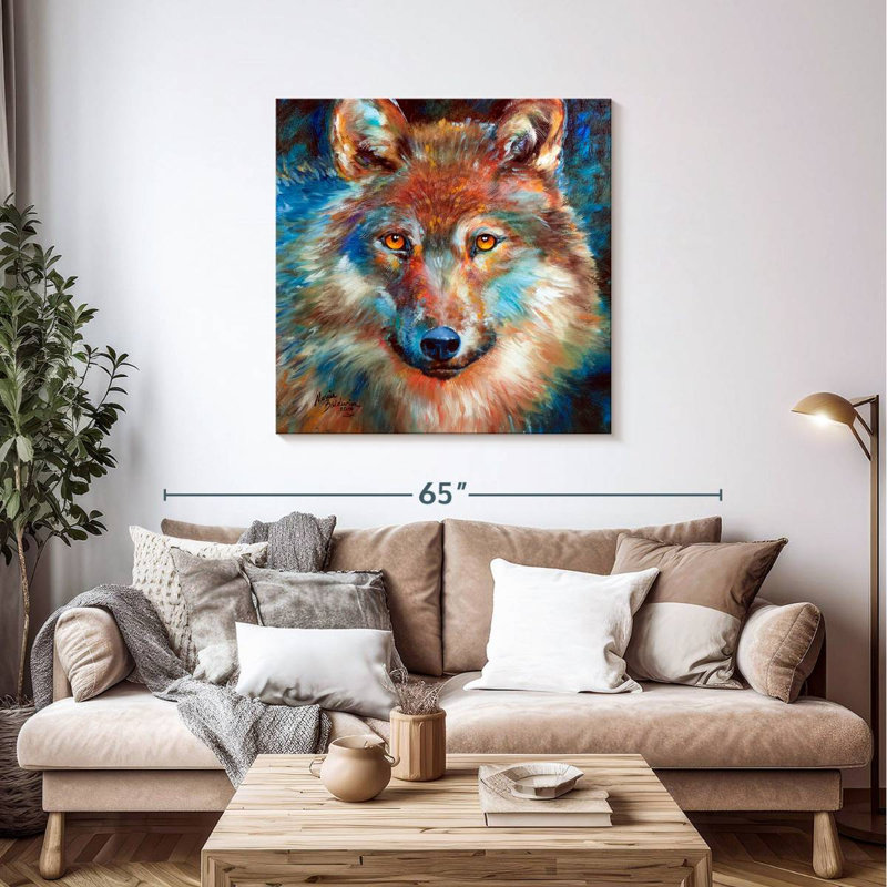 Brampt Timber Wolf Abstract, 39" H x 39" W