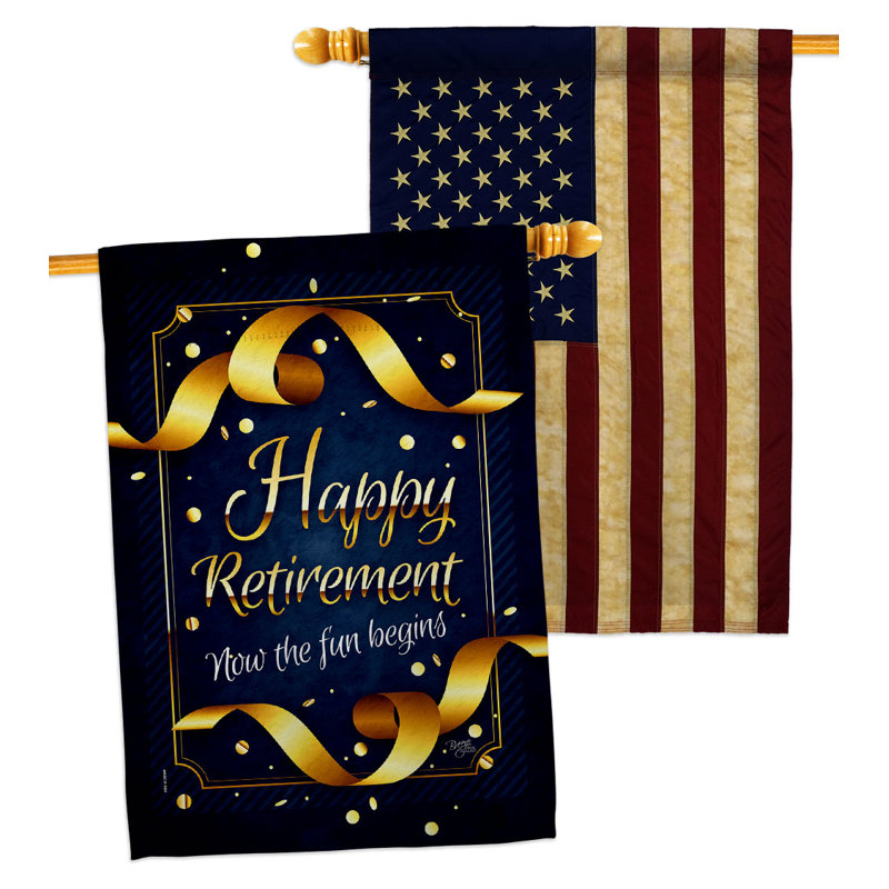 Double Sided 40'' H x 28'' W Polyester House Flag