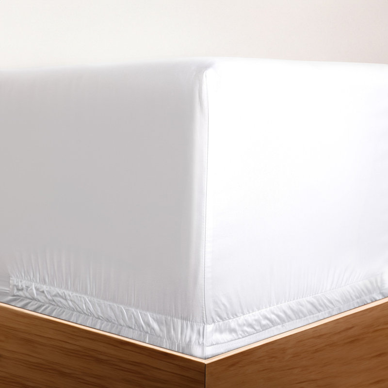 Purefect Fit Adjustable Sateen Fitted Sheet Fitted Sheet, King Fitted Sheet, White