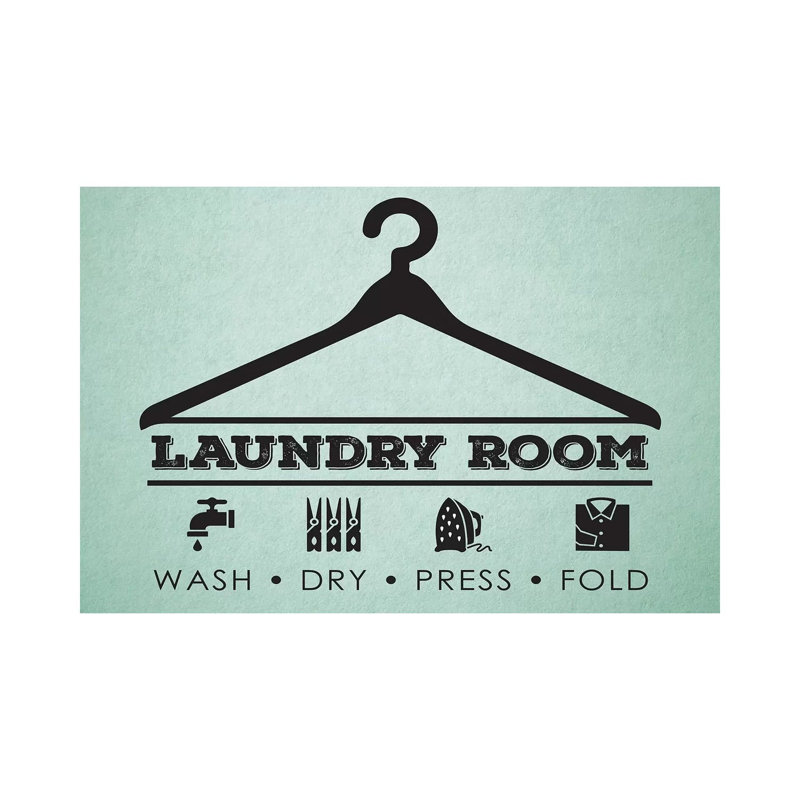Laundry Mint III by Melody Hogan - Wrapped Canvas Print, 20.32 cm H x 30.48 cm W