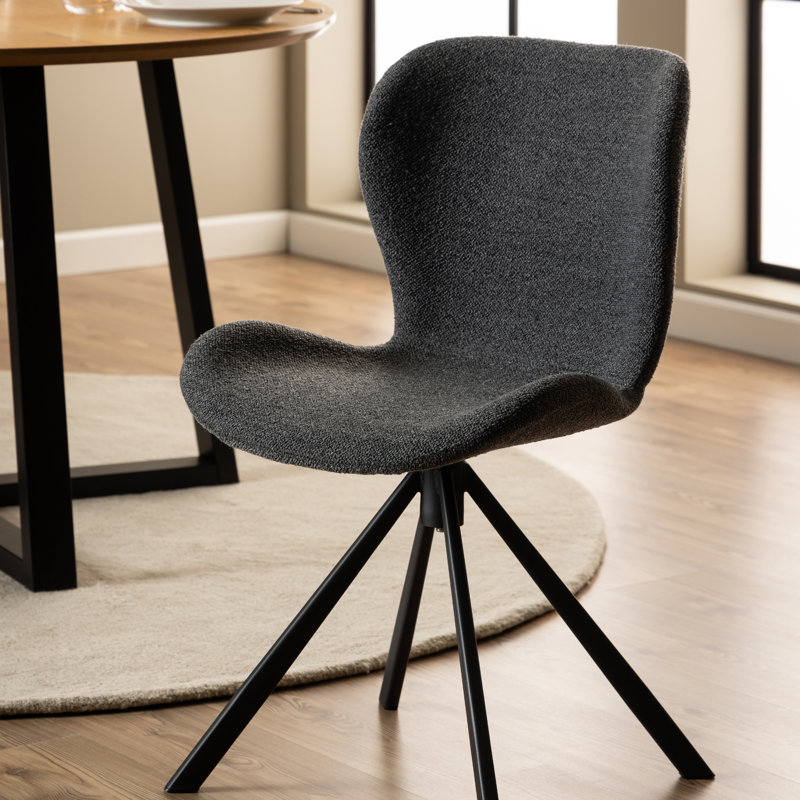 Mangonia 81cm H Upholstered Parsons Chair, Grey Fabric