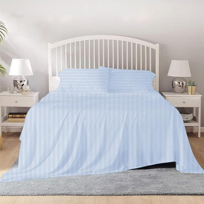 100% Egyptian Cotton Twin Size Sheet Set 1000 Thread Count Luxury Ultra Soft Bed Sheets Fits Mattress Upto 18" Inch Deep Pocket, Twin Size - White Solid
