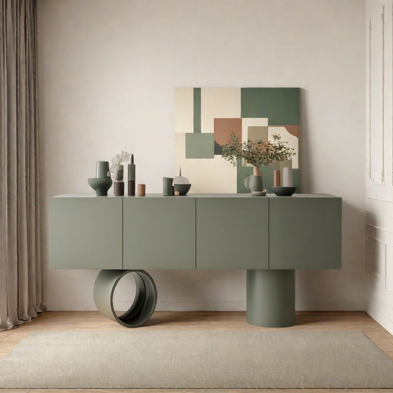 Lindell, 32.09" H x 62.99" W x 15.75" D, Light Green