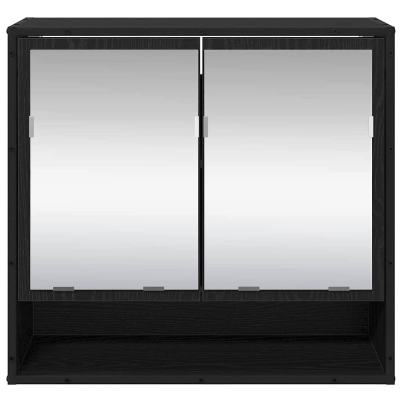 Wall Mounted Required Bathroom Cabinet, Black Oak