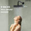 Ensemble de robinet de douche et de baignoire à pression équilibrée 9 po, fixé au mur avec douche à main à 3 fonctions, bec de baignoire et valve inclus-109786361