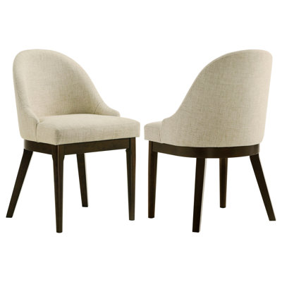 Dining Chairs with Wooden Frame, Two Pieces Side Chairs for Indoor, Upholstered Dining  Chairs for Home