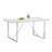 5-Piece Modern Glam Rectangular High-Gloss Wood Dining Set with Faux Leather Cantilever Chairs-2024076506-2024076509