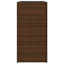 Garden Planters 2 Pcs Brown Poly Rattan-441172060