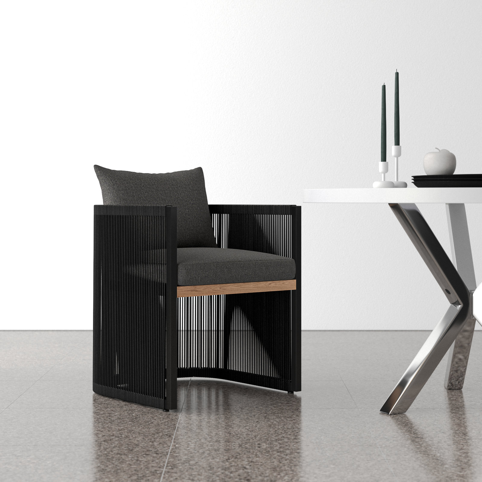 Fifer Teak Patio Armchair