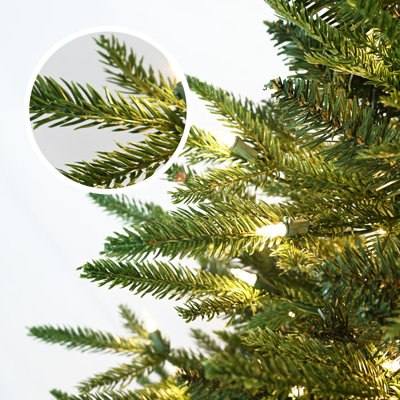 Arbre de Noël combiné en PE / PVC pré-éclairé