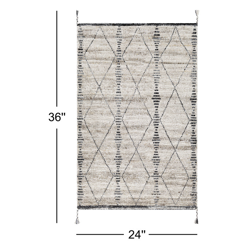 Moroccan Area Rug, Rectangle 2' x 3'