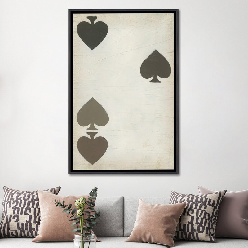 «Fun and Games I», reproduction d'art, H 60 po x l 40po x P 1,5 po, Toile avec cadre noir patiné