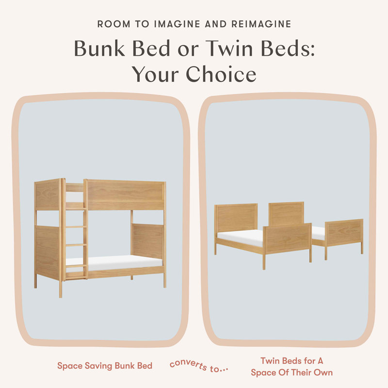 Bondi Convertible Bunk Bed, Honey