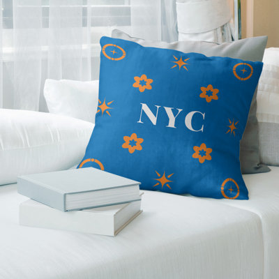Coussin en coton New York Basketball