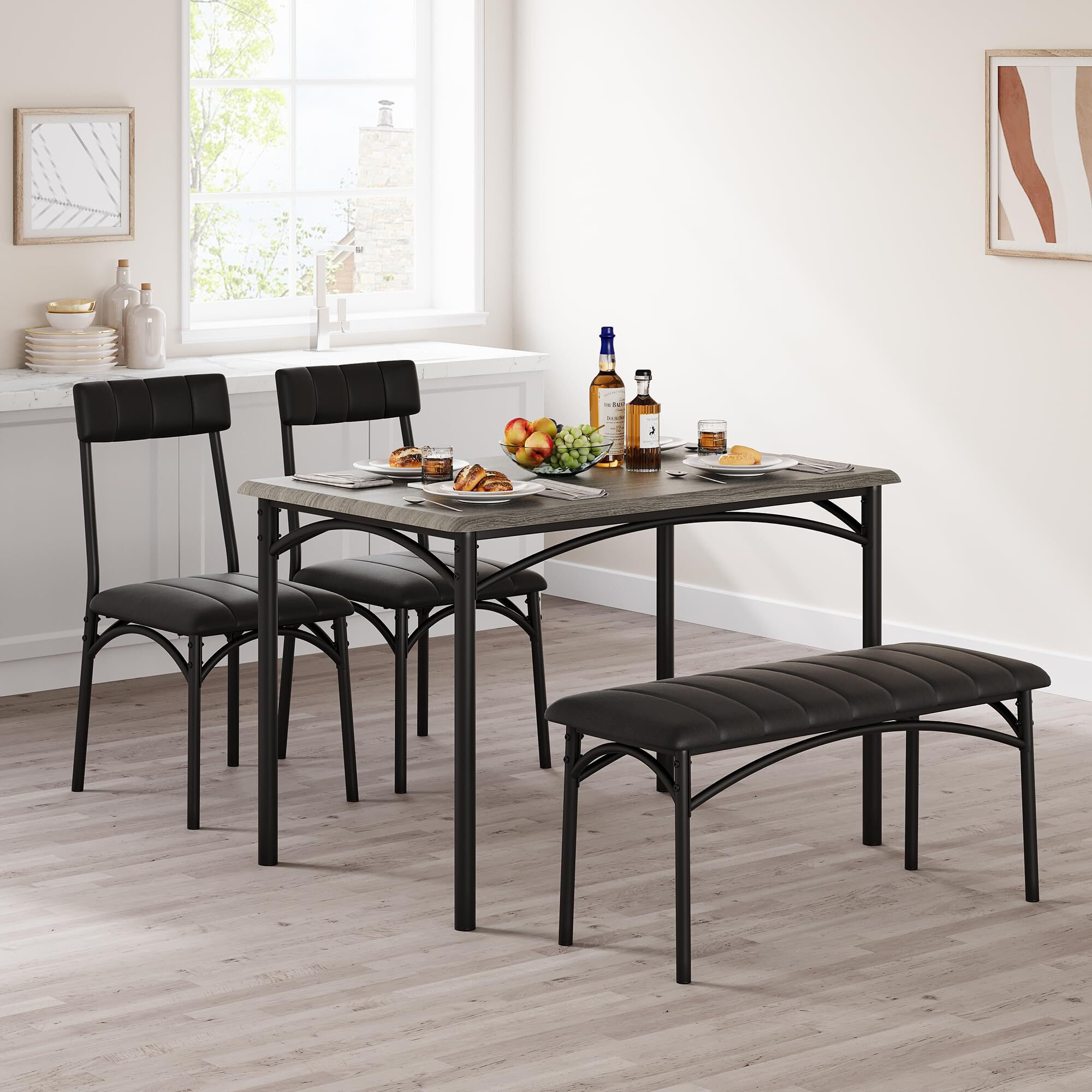 Ebern Designs Dining Table Set For 4, Kitchen Table And Chairs For 4 ...