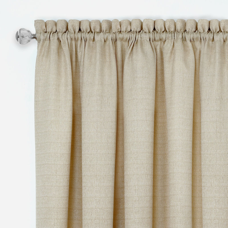 Cantonnière sur mesure 58 ", Brun clair/blanc