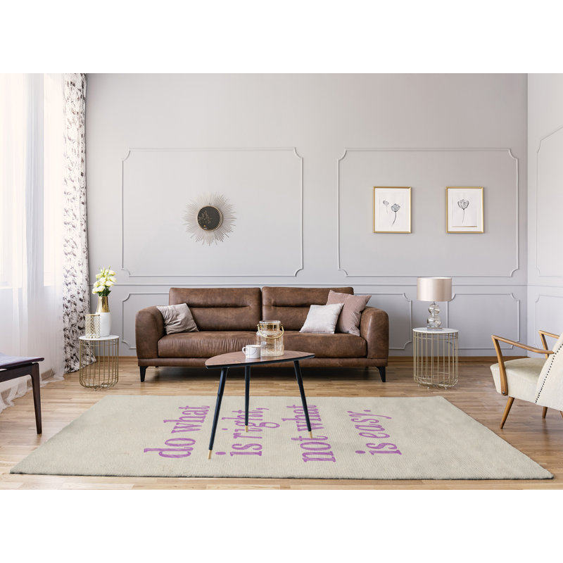 Â« Fais ce qui est juste : tapis en chenille Â», Rectangle 5 pi x 7 pi