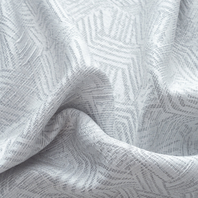 Saylor Subtle Geo Room Darkening Window Curtain, Silver