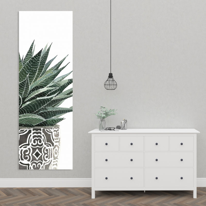 Plante grasse zèbre - Toile verte pour la maison, H 60 po x l 20 po